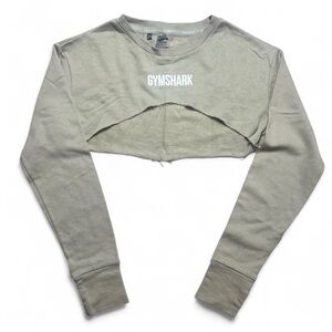 Gymshark Olive Green Long Sleeve Crop Top
